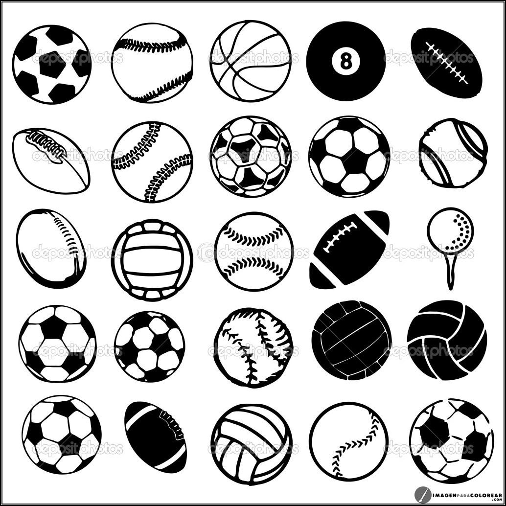 Pelotas Deportes Dibujo Para Pintar