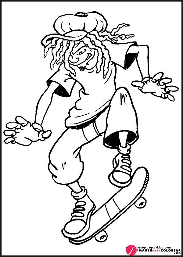 Skate Dibujo Para Pintar