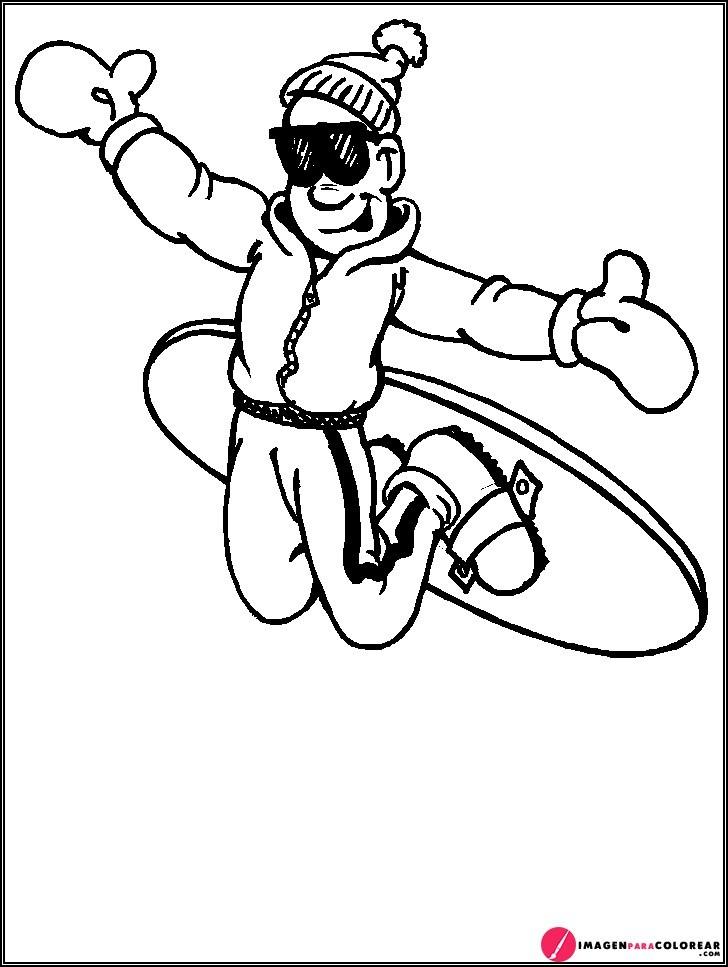 Snowboard Dibujo Para Pintar