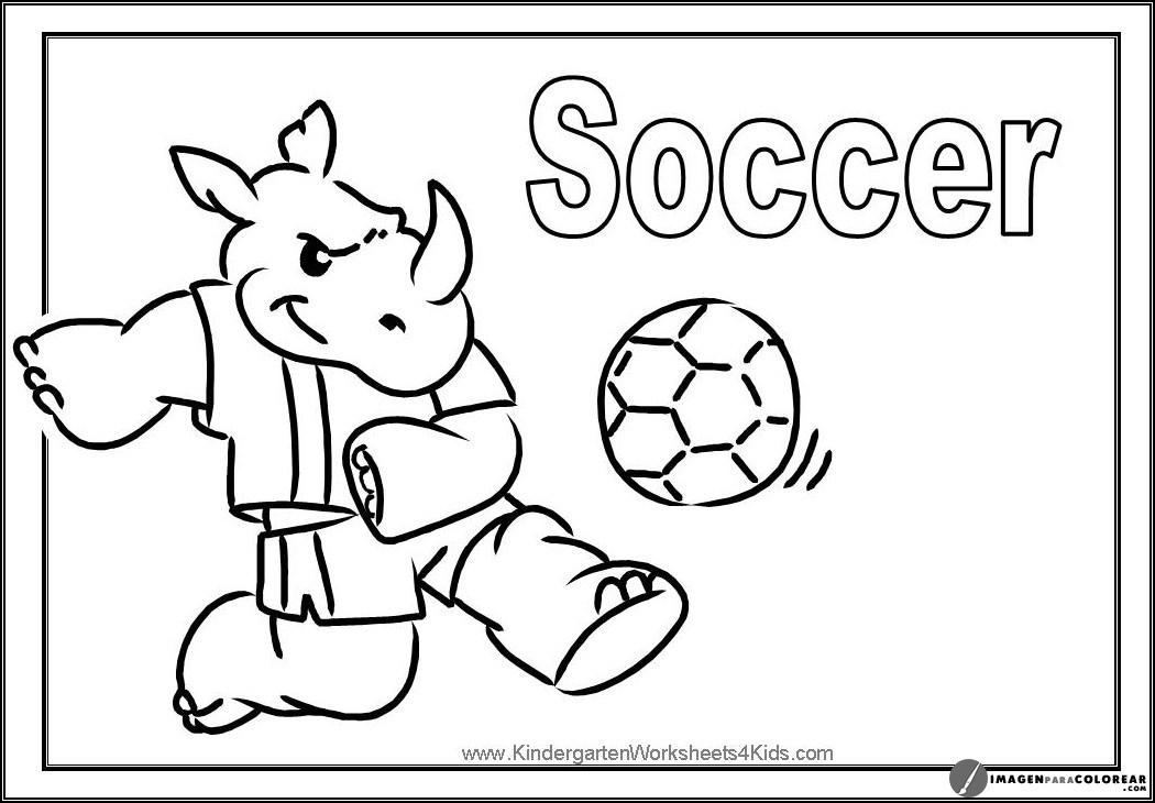 Rinoceronte Jugando Al Futbol Para Pintar