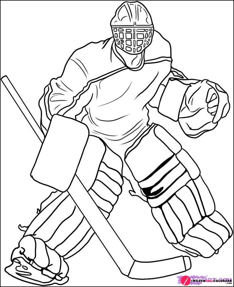 15 Imagen Hockey Colorear