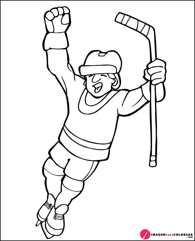 19 Imagen Hockey Colorear