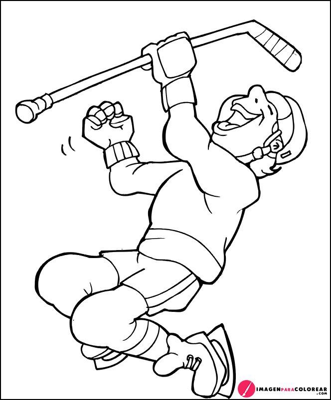20 Imagen Hockey Colorear