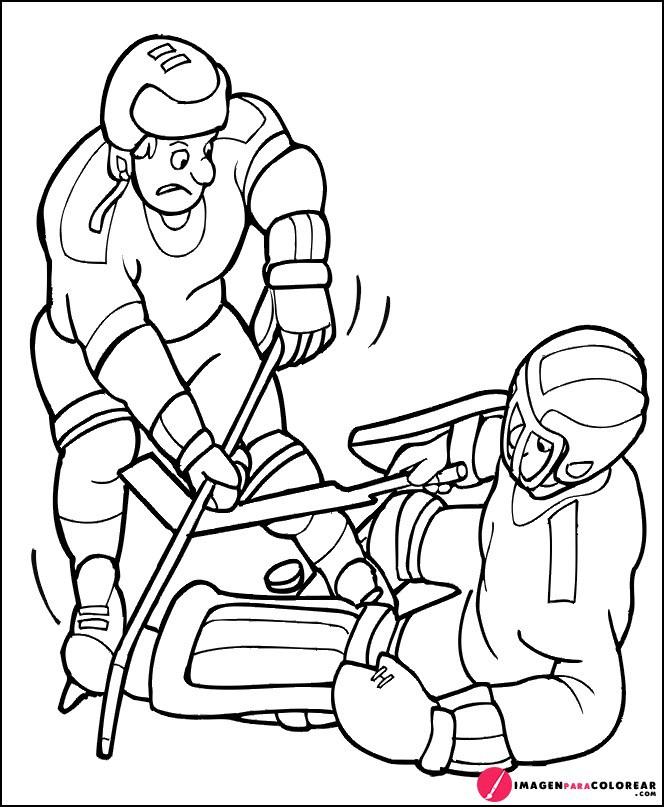35 Imagen Hockey Colorear