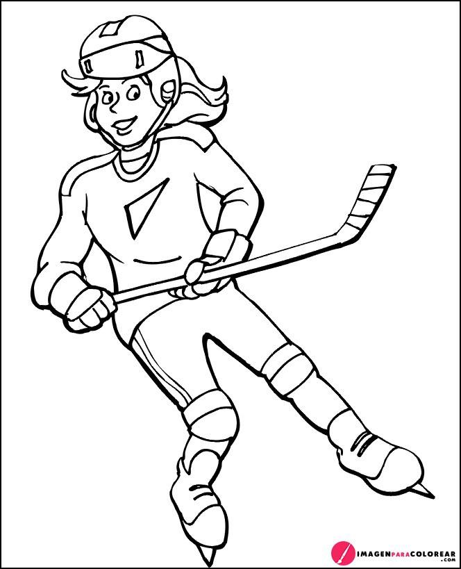 5 Imagen Hockey Colorear