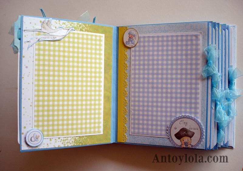 Mini álbum scrap de bebé para Angel