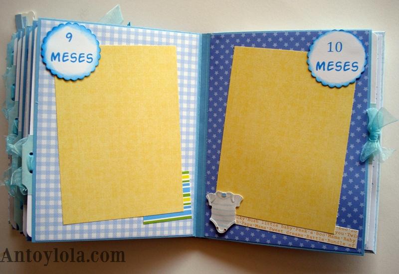 Mini álbum scrap de bebé para Angel