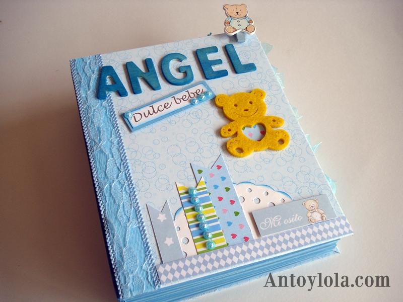 Mini álbum scrap de bebé para Angel