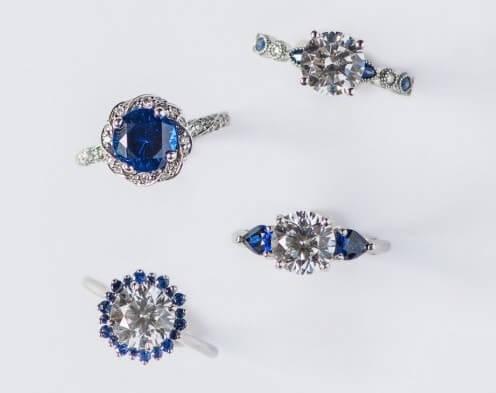 piedras con zafiros de colores