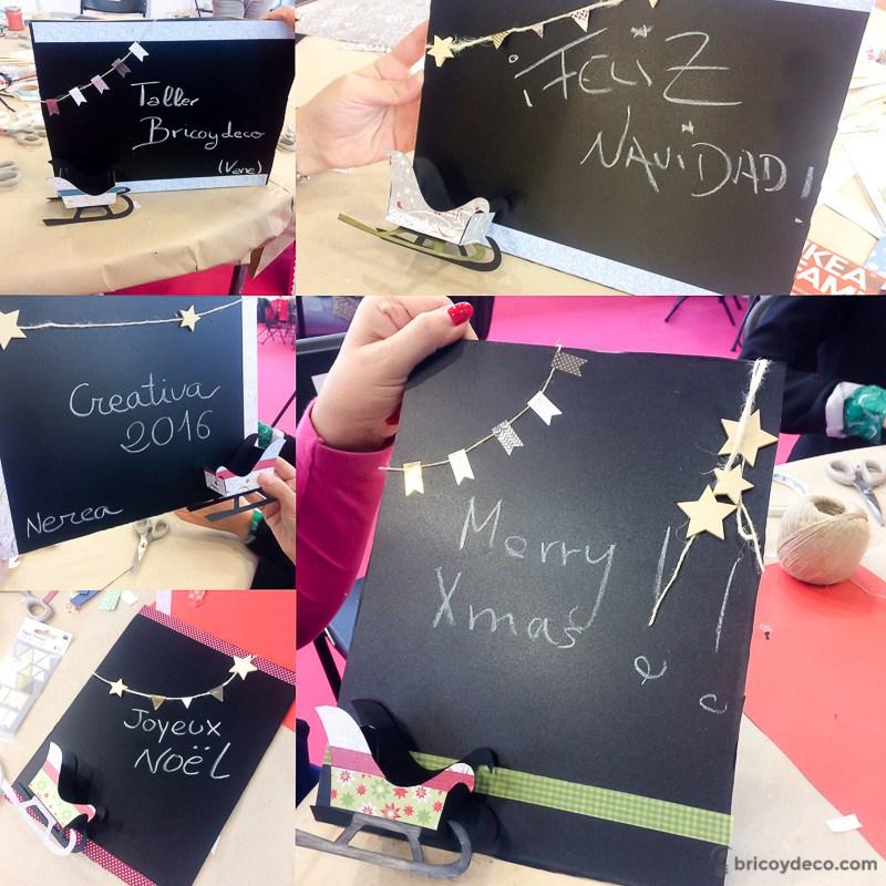 taller de pizarra con trineo de Bricoydeco