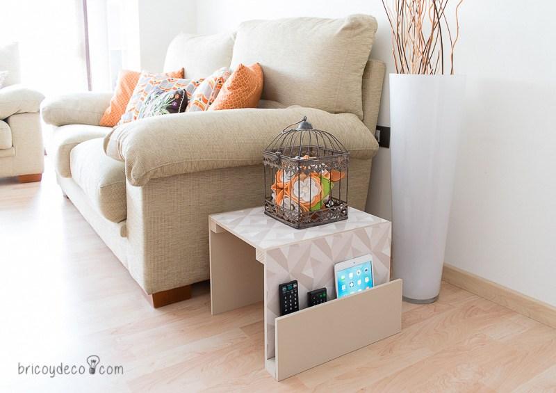 cómo hacer una mesa para sofá DIY paso a paso