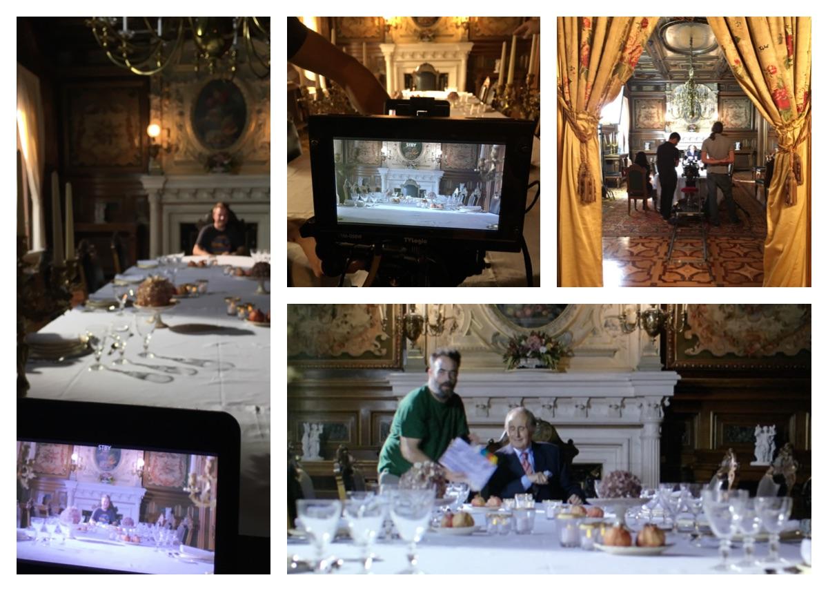 bronce, vasitos para velas con borde dorado... Para dar una sutil nota de color a la mesa, que resultara elegante, pero discreto, utilizamos granadas y hortensias. Todo el material de decoración salió de nuestro fondo de stock, el que utilizamos para decorar nuestras bodas.