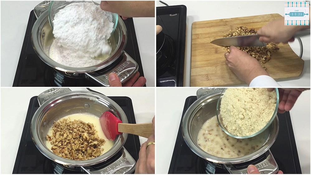Receta de Turron de Chocolate, Nata (crema de leche) y Nueces paso a paso 1