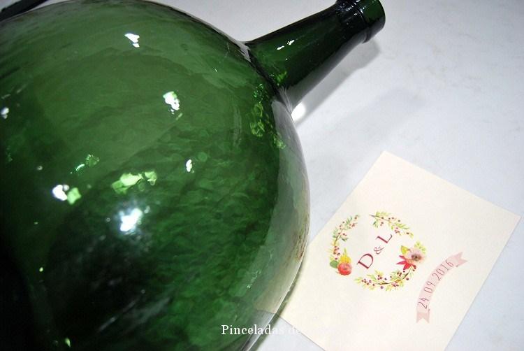 La idea... Damajuana libro de firmas para boda!!!