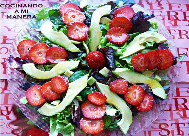 ensalada con fresas