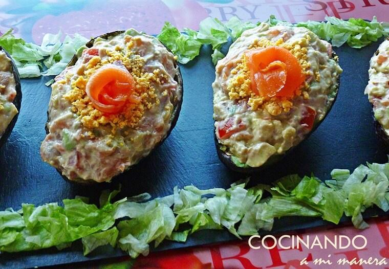 aguacates rellenos de salmon