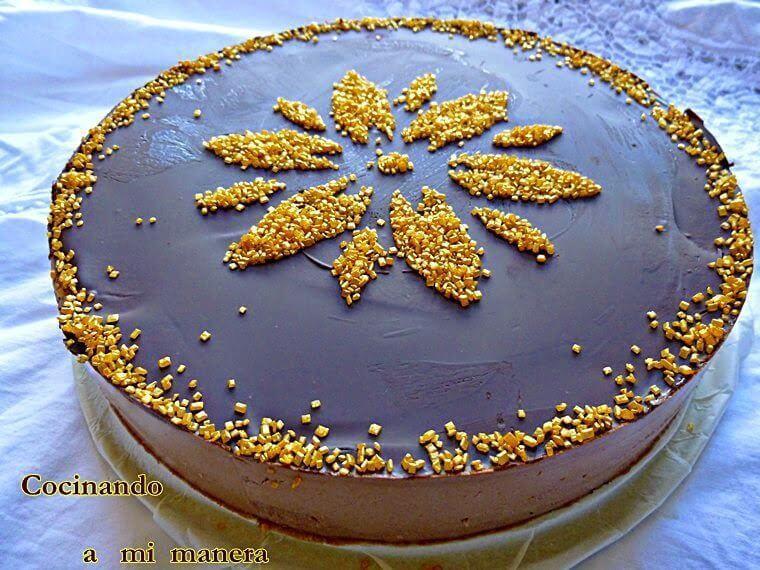tarta de yogur y chocolate