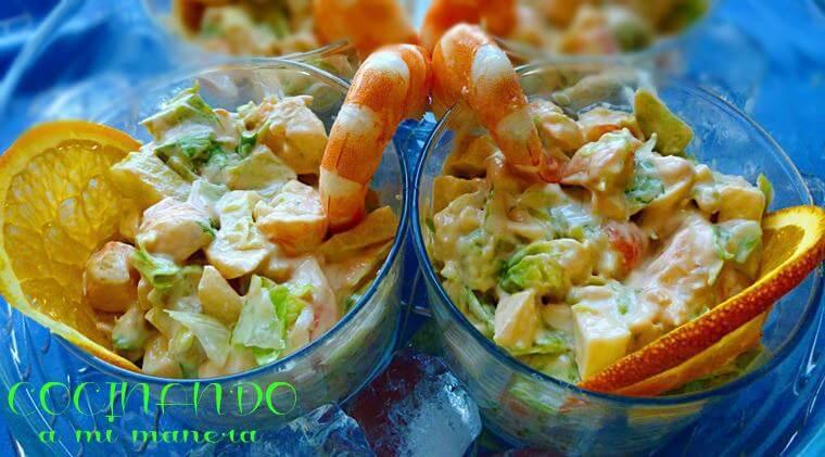 receta de coctel de marisco