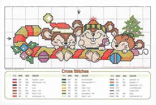  punto de cruz navidad