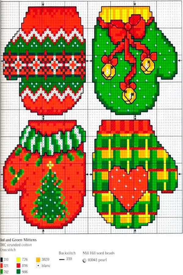 punto de cruz navidad