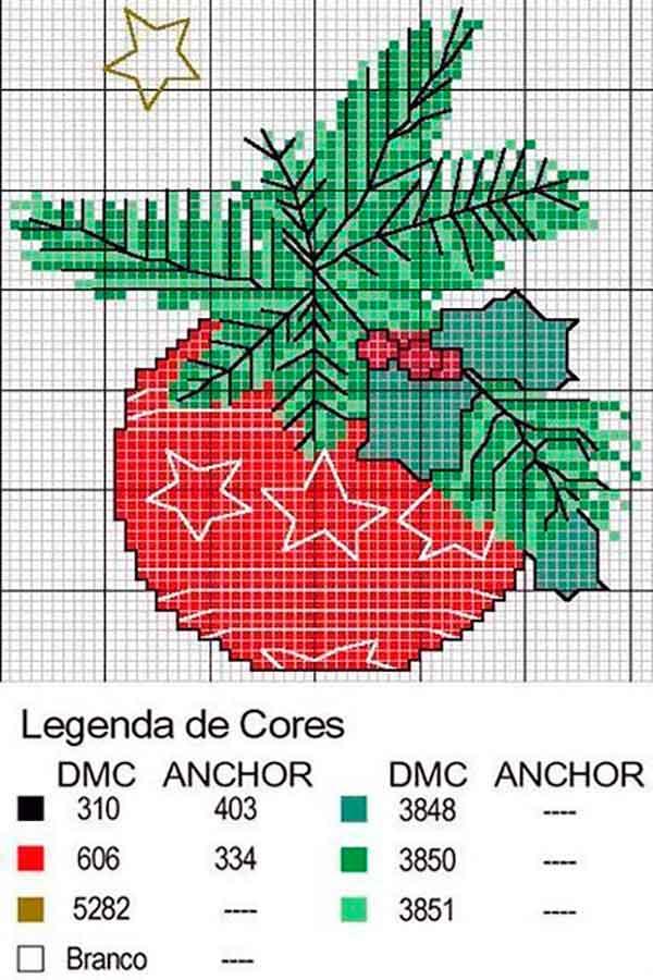 punto de cruz navidad