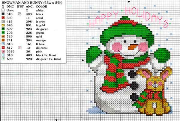 punto de cruz navidad