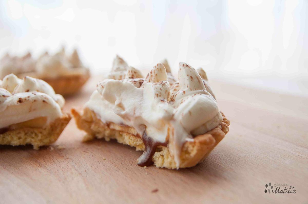 Tartaletas banoffe con pasta frolla