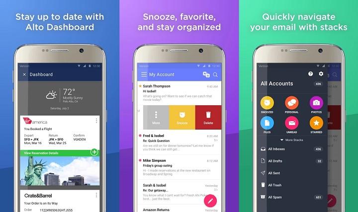 Cliente de correo electrónico email programas apps Android smartphones moviles gratis