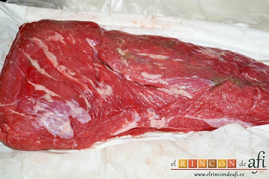 Colita de cuadril en salsa, le pedimos al carnicero que limpie la cola de cuadril