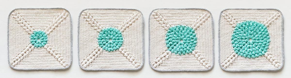 patrón de grannys, visto en "I am a Mess Blog"