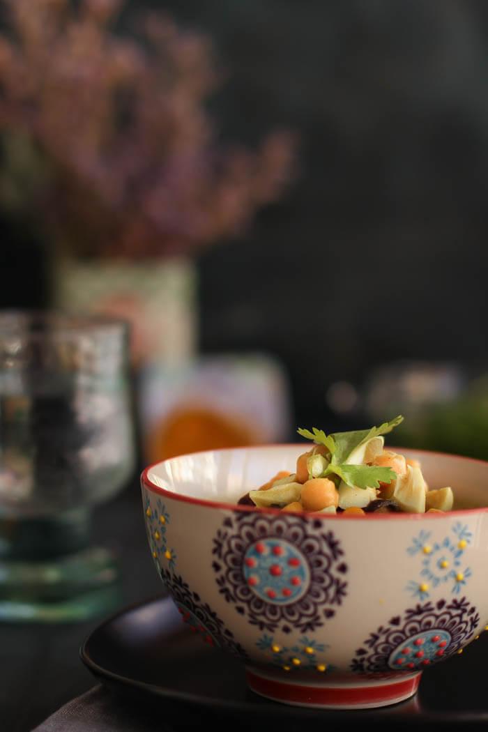Garbanzos al curry por Pintando las nubes
