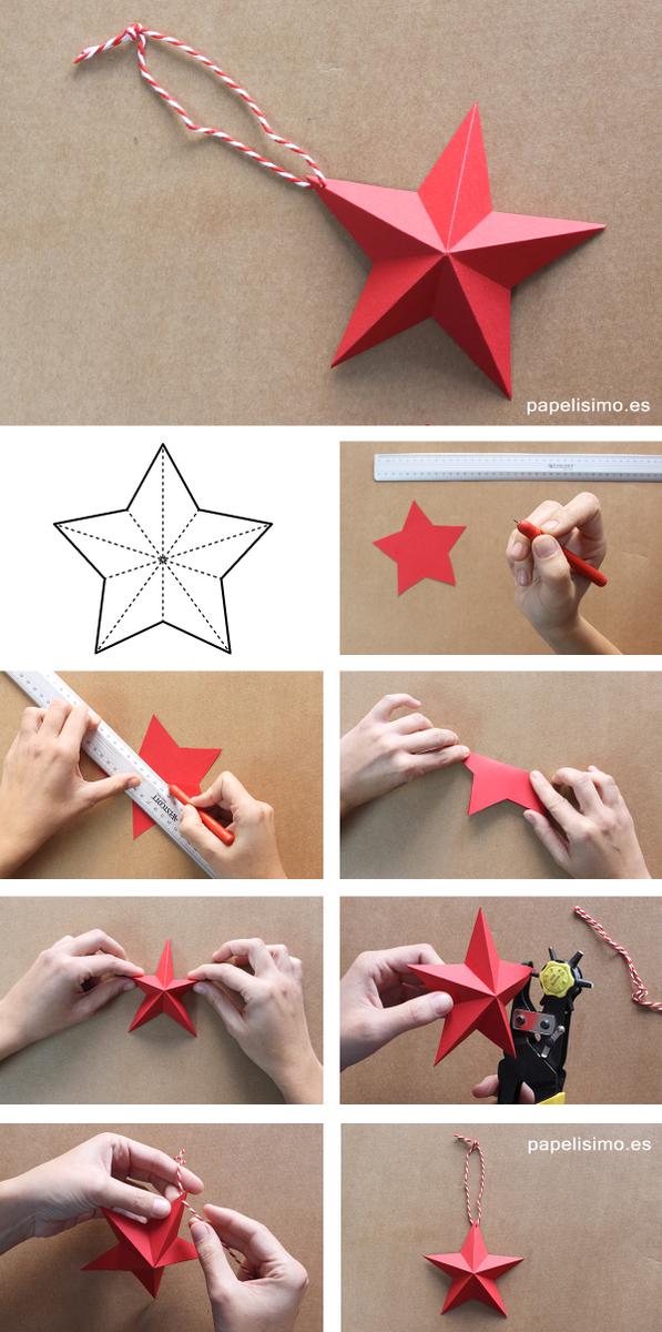 Fahrenheit tela texto Cómo hacer estrellas de cartulina o papel grueso | Manualidades