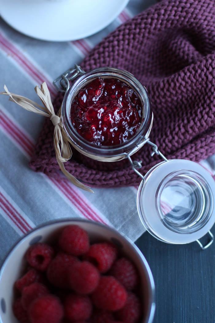 Receta de mermelada de frambuesas por Pintando las nubes
