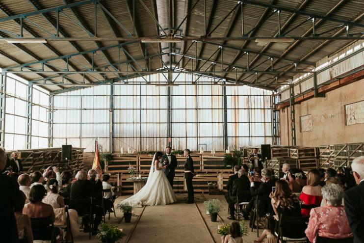 Una boda en una estacion antigua