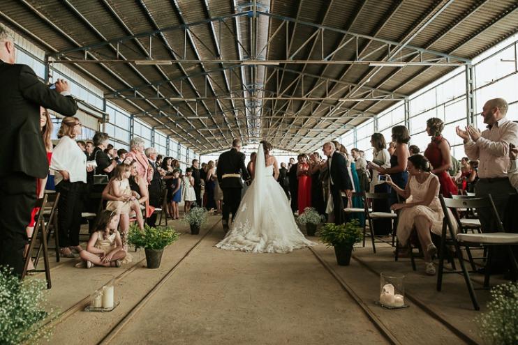 Una boda en una estacion antigua
