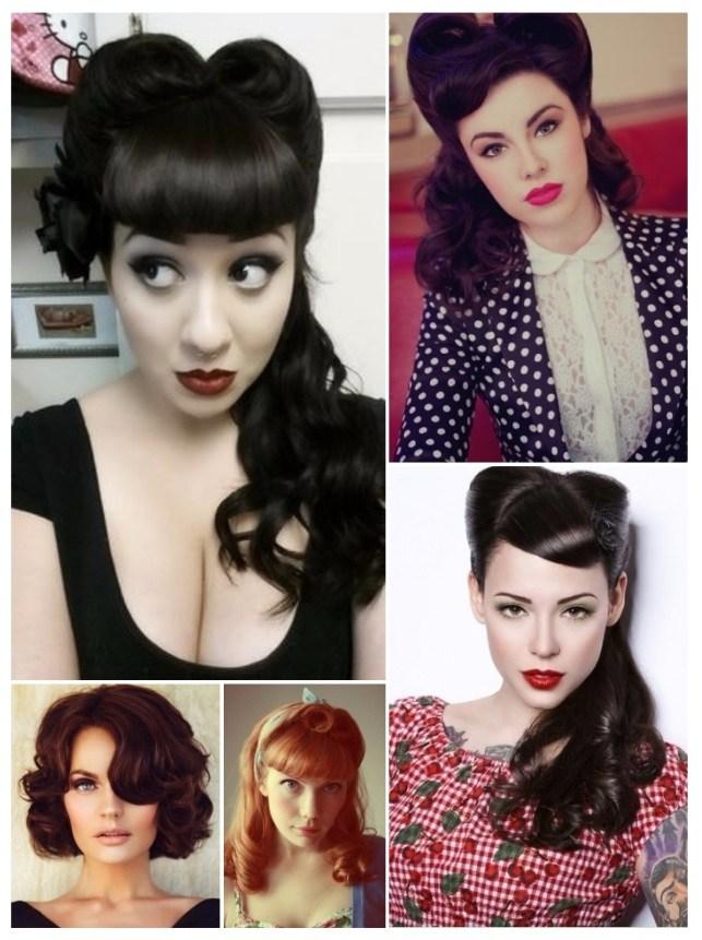 peinados pin up con flequillo paso a paso