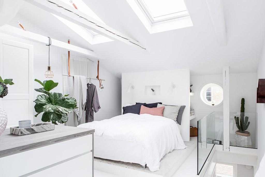 Estilo nórdico en el dormitorio luz natural