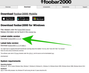 Descarga el reproductor Foobar2000
