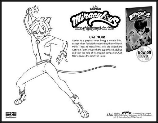 Cat Noir Ladybug Para Colorear