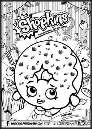 Shopkins Donut Para Colorear