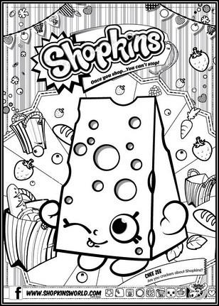 Shopkins Para Pintar Queso