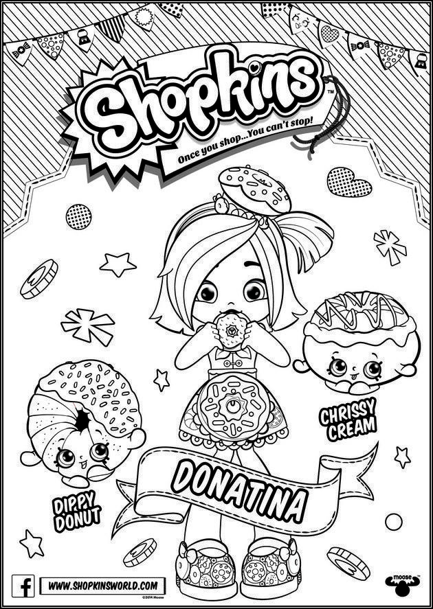 Donatina Shopkins Coloring