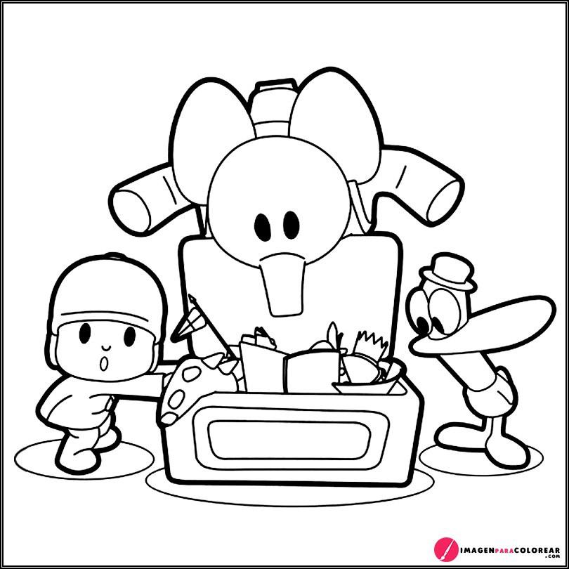 Fiesta Pocoyo Dibujos Para Colorear