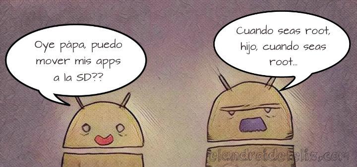 Como mover apps a la memoria SD desde la memoria interna Android liberar espacio aplicaciones programas particiones Link2SD CCleaner App remover links crear enlaces comic strip tira