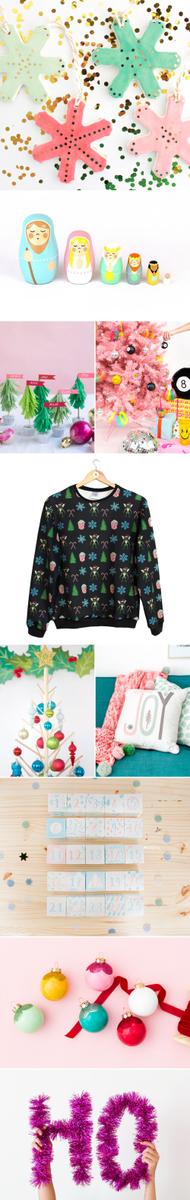 inspiración navidad de colores, Visto en "I am a Mess Blog"