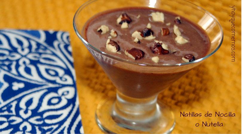 natillas de nocilla o nutella