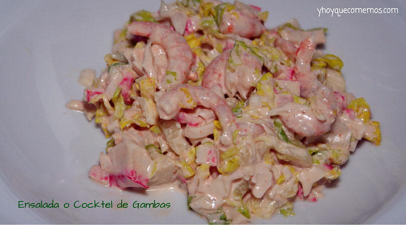 ensalada o cocktel de gambas