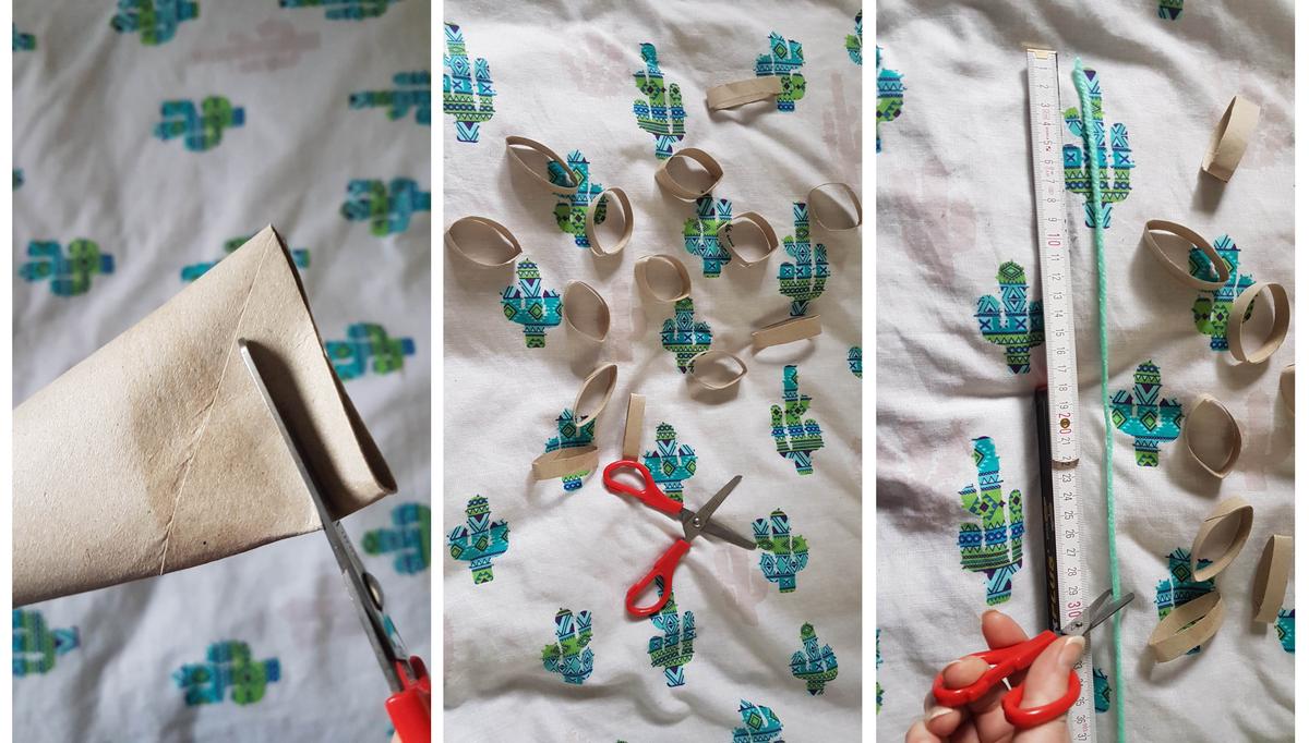 Adornos de Navidad DIY - Recortar los canutillos