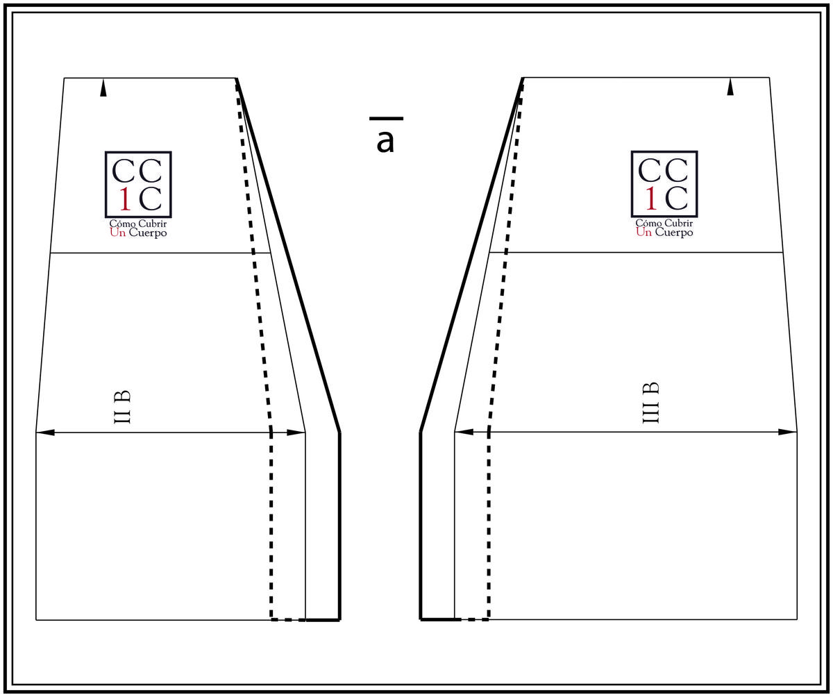 como cubrir un cuerpo ajuste de cadera de un patràon base