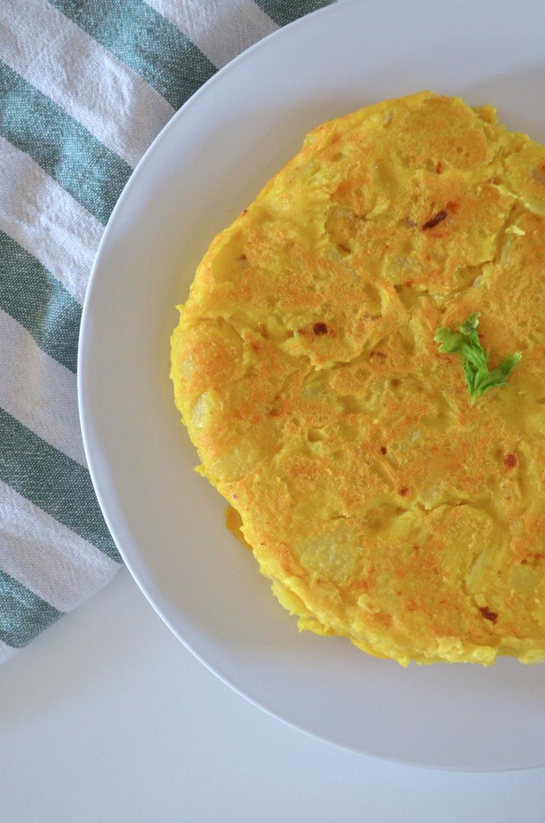 Tortilla de patatas vegana